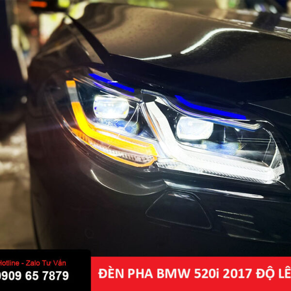 Đèn pha BMW 520i 2017 độ lên đời 2023