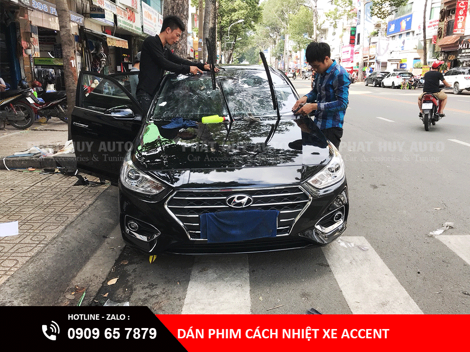 Dán phim cách nhiệt Hyundai Accent