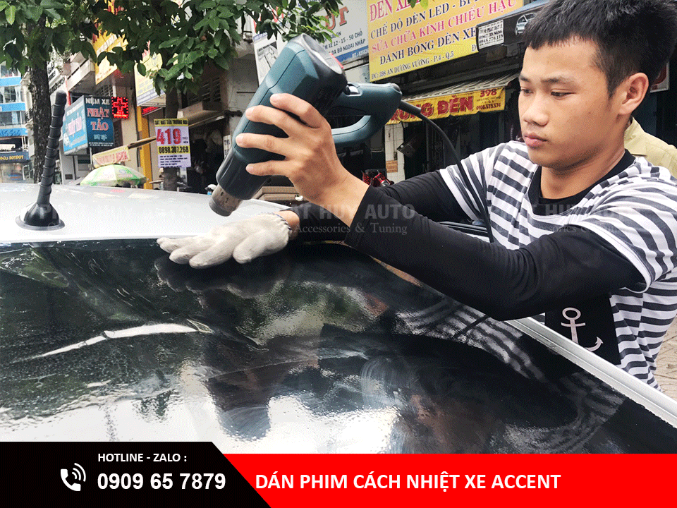 Dán phim cách nhiệt Hyundai Accent