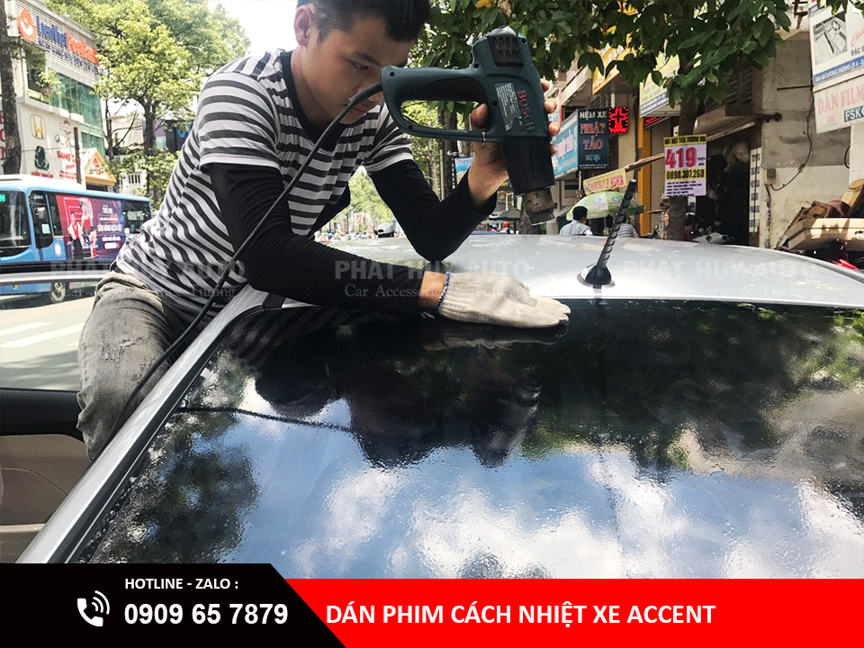 Dán phim cách nhiệt Hyundai Accent