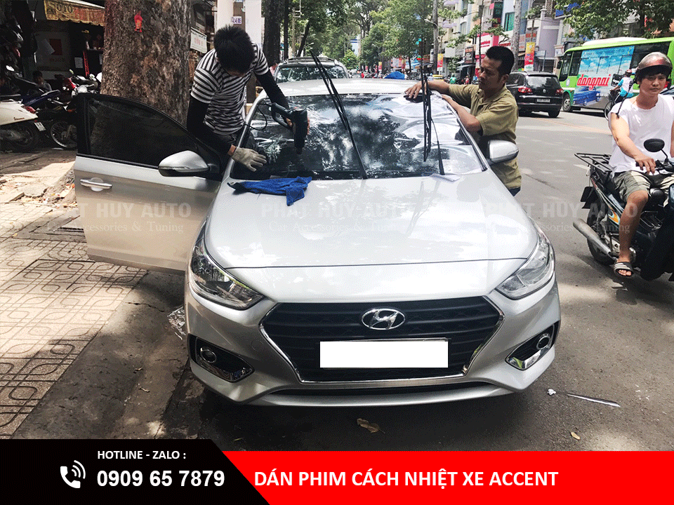 Dán phim cách nhiệt Hyundai Accent