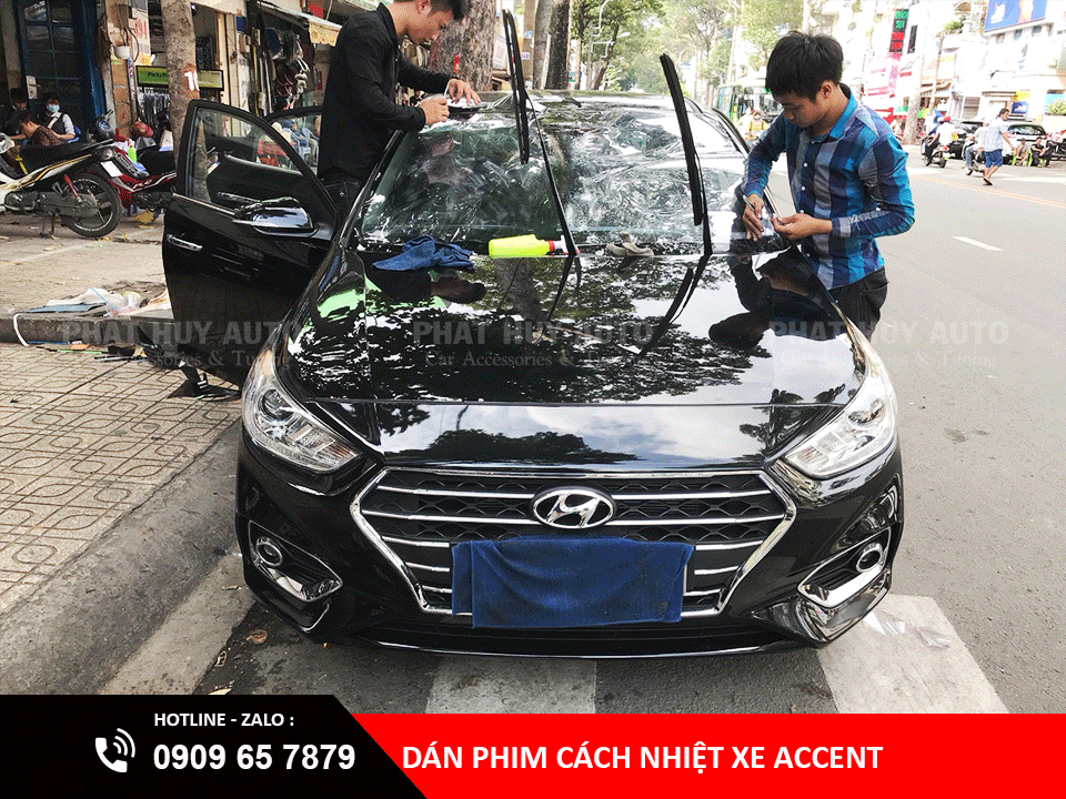Dán phim cách nhiệt Hyundai Accent